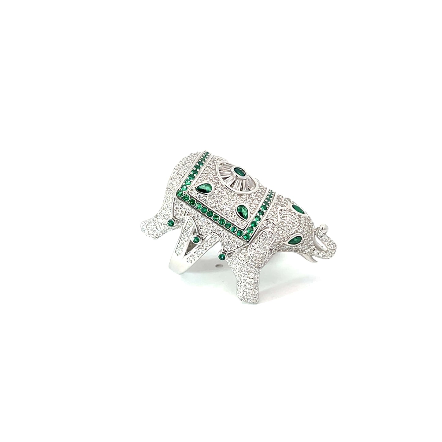 SILVER MAHARAJA ELEPHANT RING