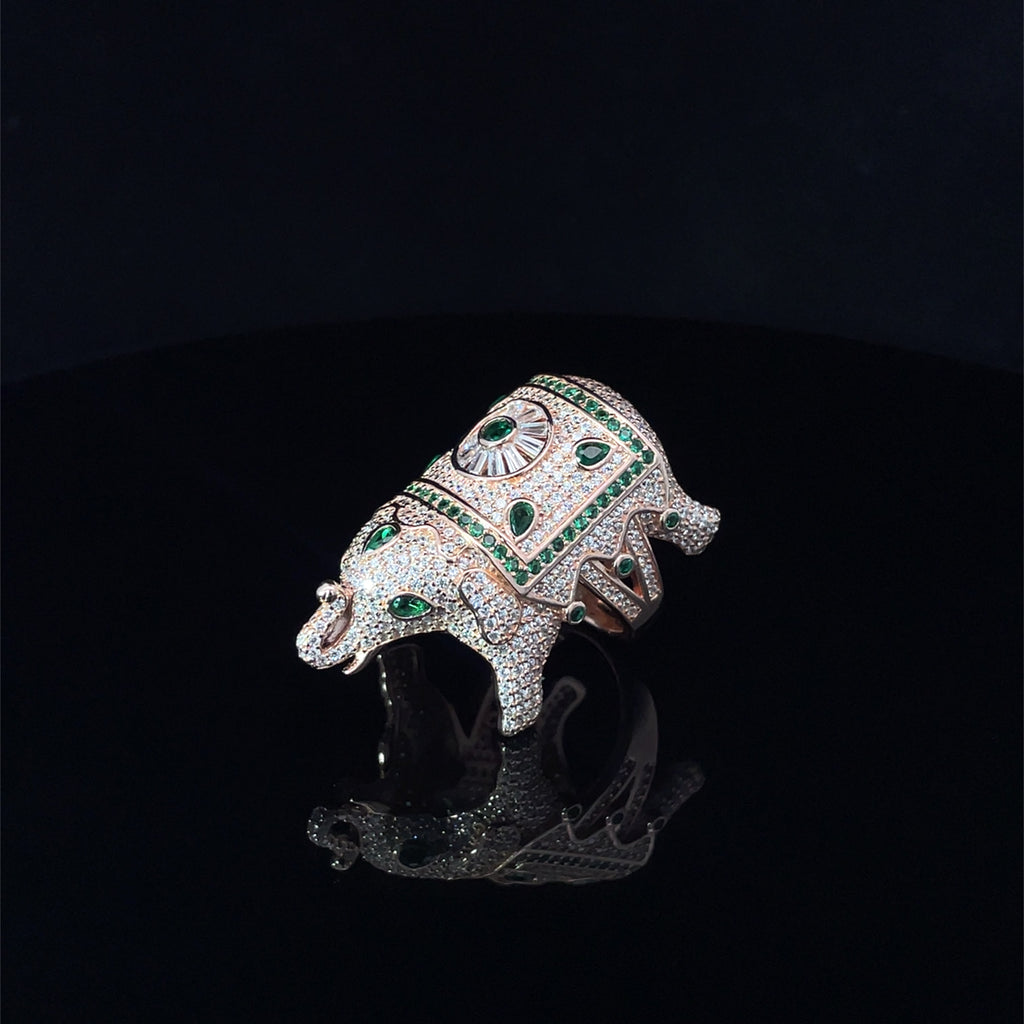 ROSE GOLD MAHARAJA ELEPHANT RING