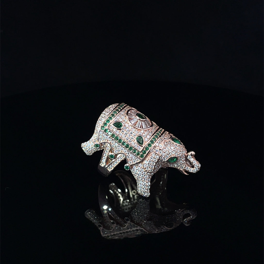 ROSE GOLD MAHARAJA ELEPHANT RING