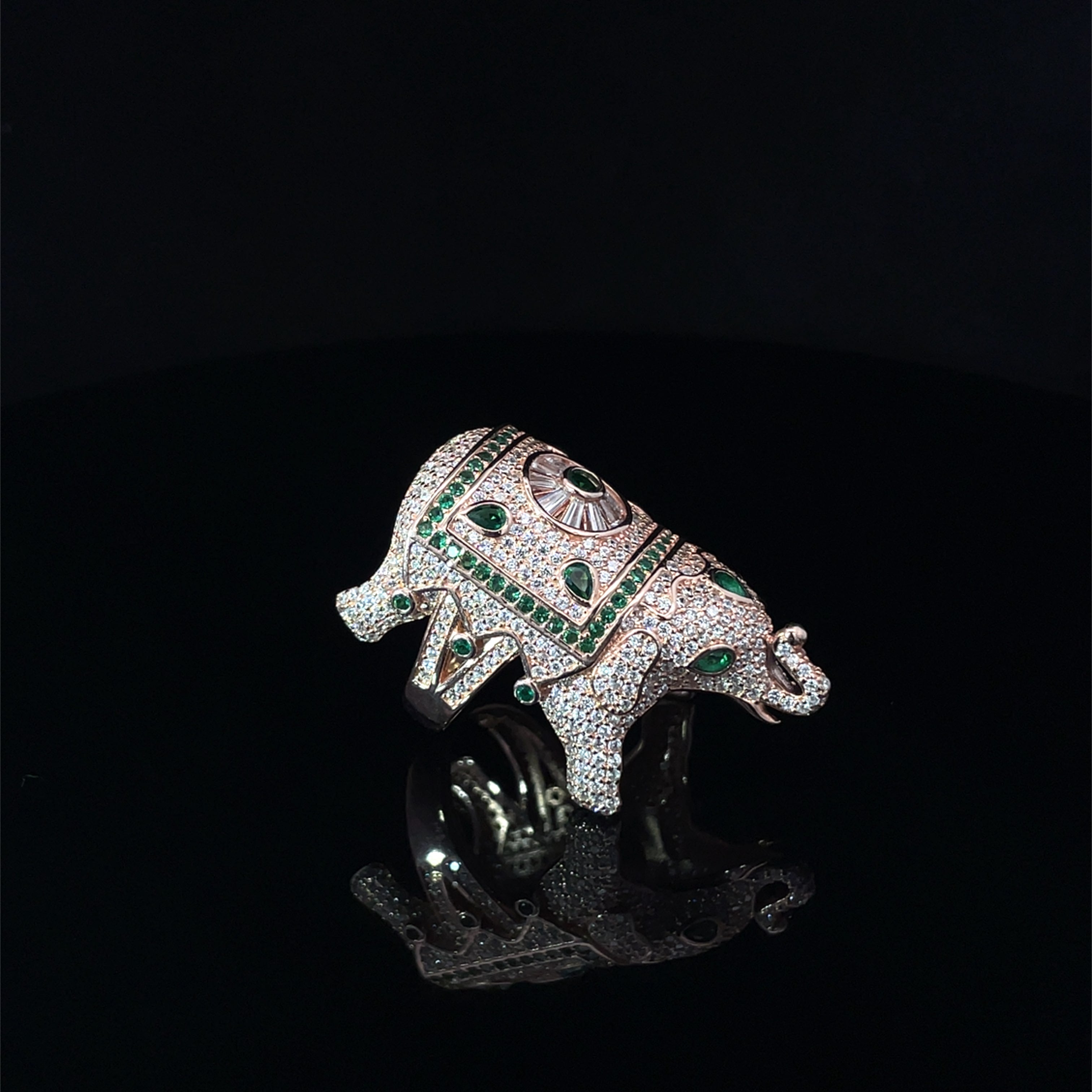 ROSE GOLD MAHARAJA ELEPHANT RING