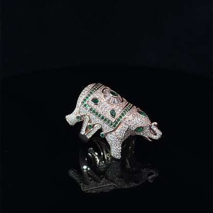 ROSE GOLD MAHARAJA ELEPHANT RING