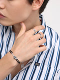 MACE - SILVER KEEPSAKE BAND (BLACK)
