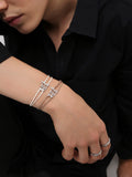 "BHAI" - SILVER KEEPSAKE BAND (BROWN)