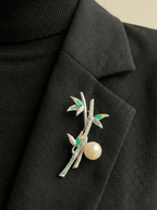 BLOOM PEARL SILVER BROOCH