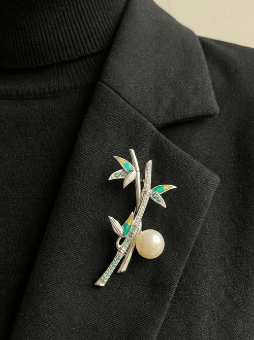 BLOOM PEARL SILVER BROOCH