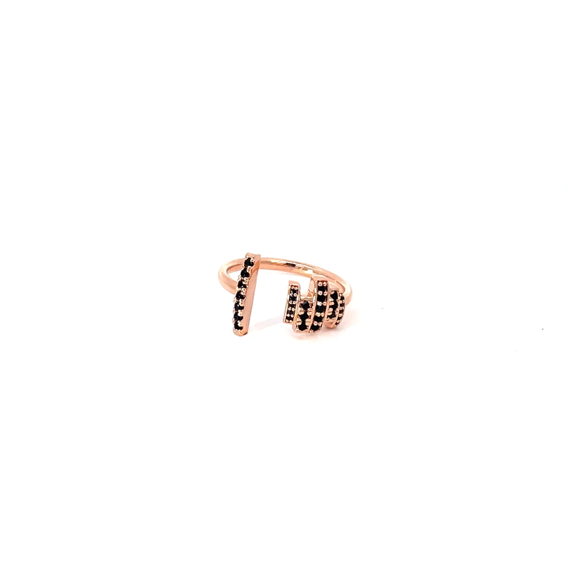 MODERN OPEN STACK RING IN SILVER