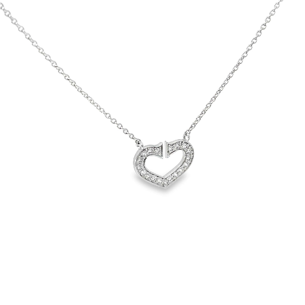 OPEN LOVE SPARKLE SILVER NECKLACE
