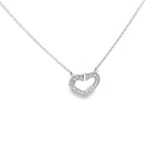 OPEN LOVE SPARKLE SILVER NECKLACE