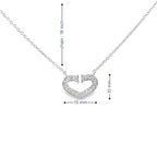OPEN LOVE SPARKLE SILVER NECKLACE