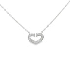 OPEN LOVE SPARKLE SILVER NECKLACE