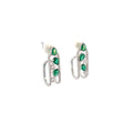 JADE DEWDROP SILVER EARRINGS