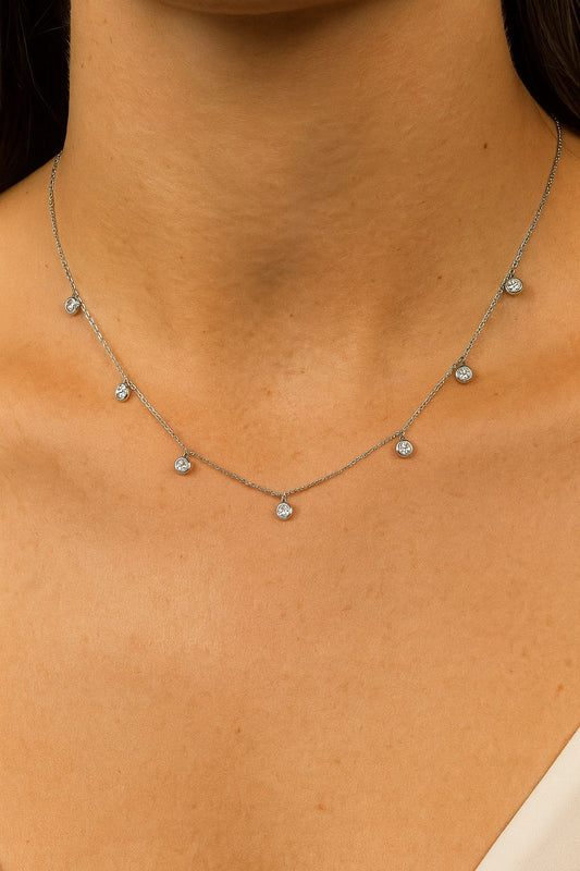 TWINKLE DROP SILVER NECKLACE