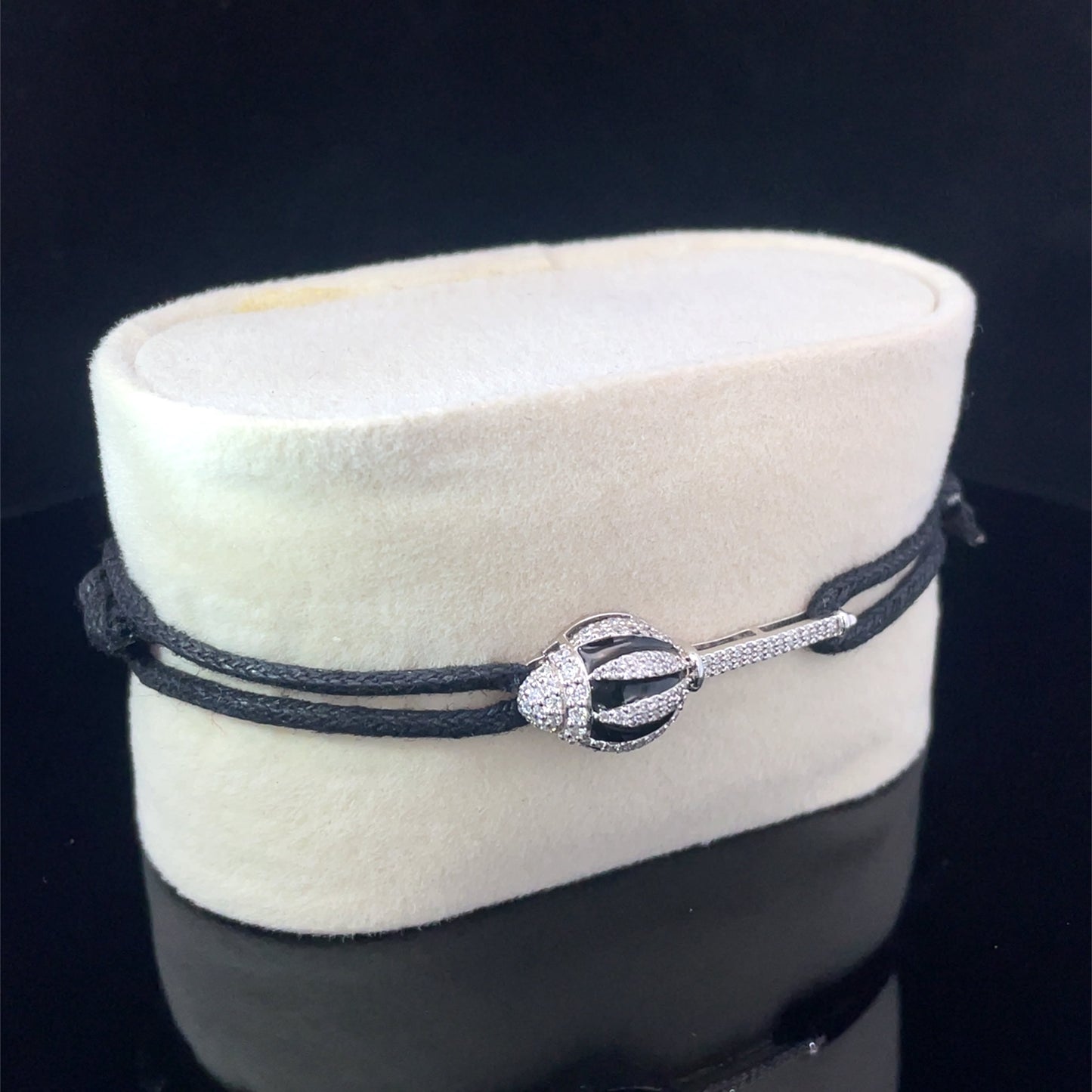 MACE - SILVER KEEPSAKE BAND (BLACK)