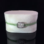 PEACE - SILVER KEEPSAKE BAND (GREEN)