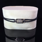 STAY STRONG - SILVER KEEPSAKE BAND (BLACK)