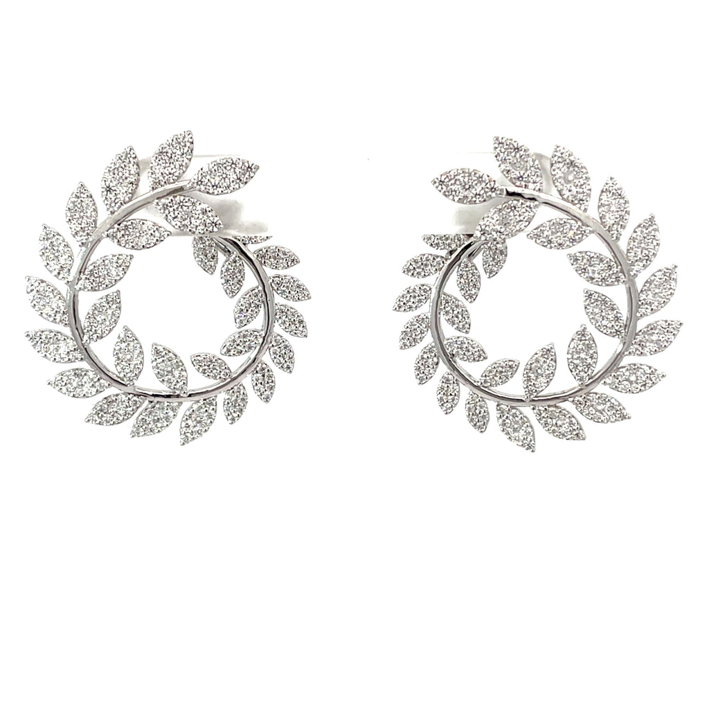 SPIRAL VICTORY SILVER EARRINGS