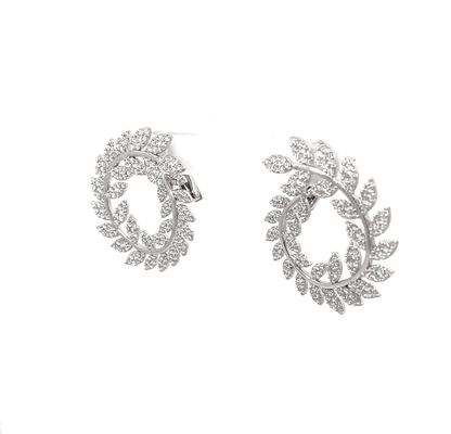 SPIRAL VICTORY SILVER EARRINGS