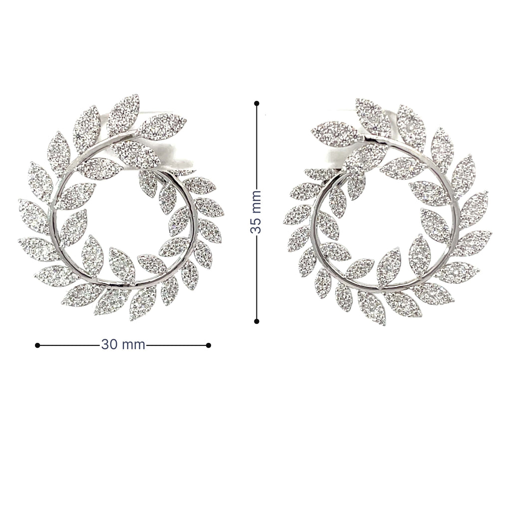 SPIRAL VICTORY SILVER EARRINGS