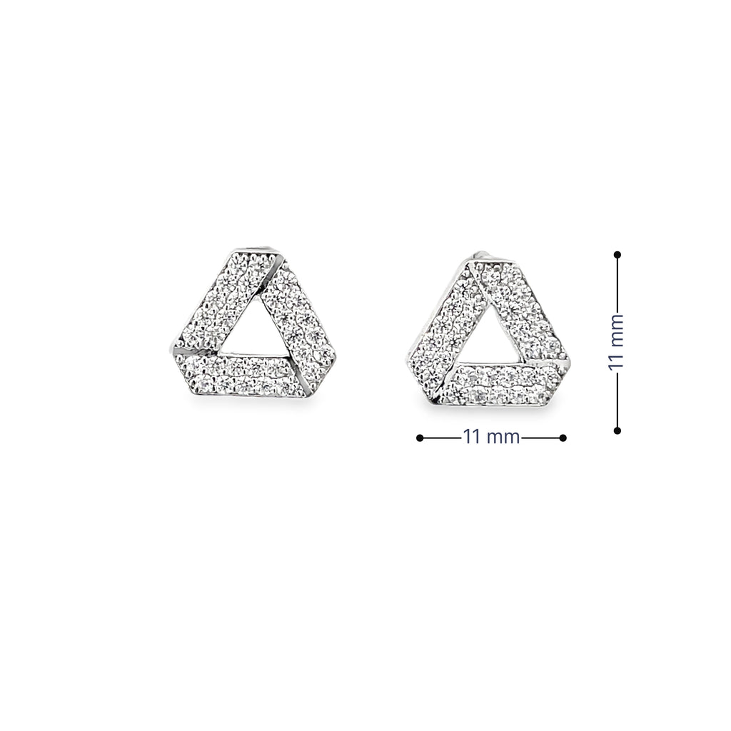 PRISM EDGE SILVER STUDS