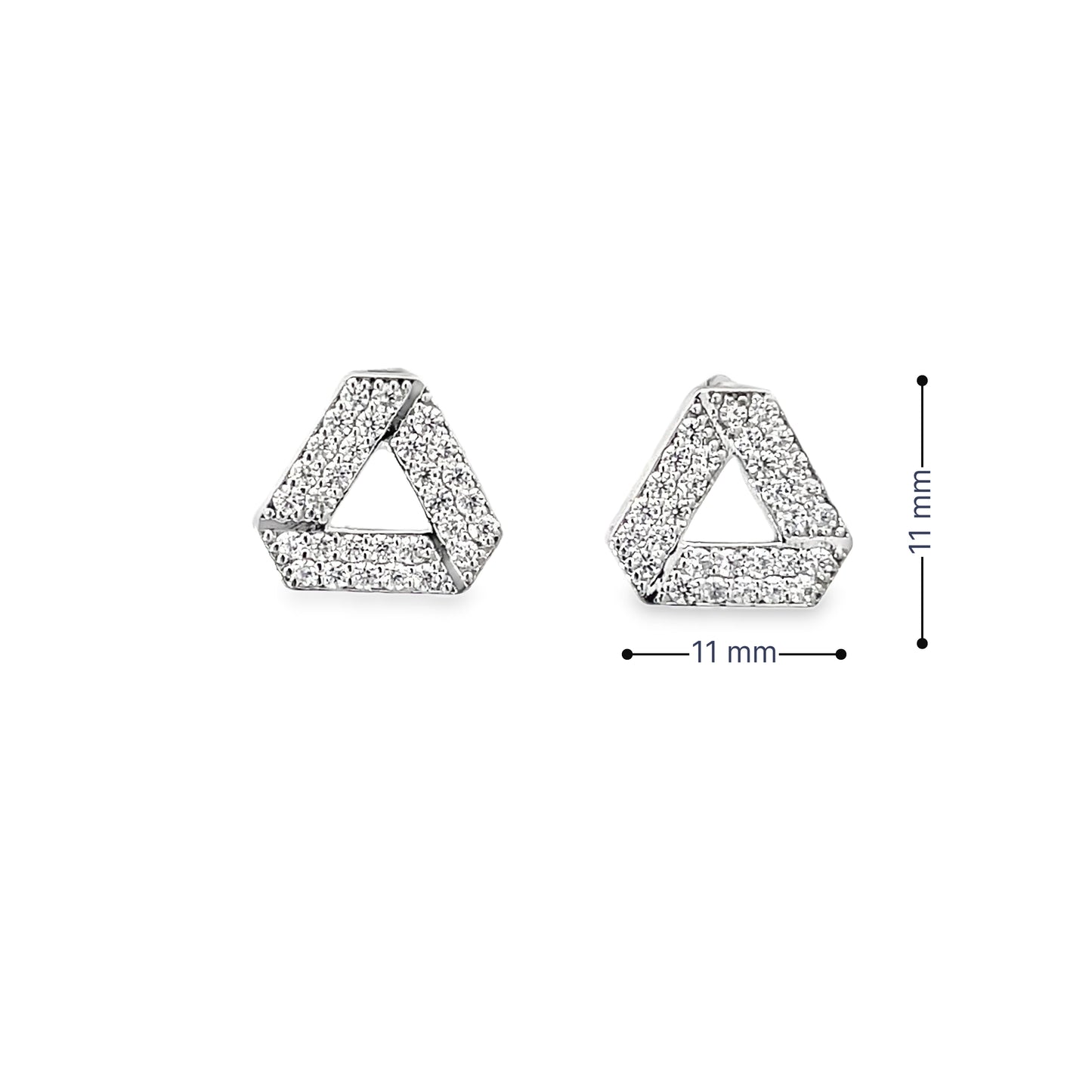 PRISM EDGE SILVER STUDS