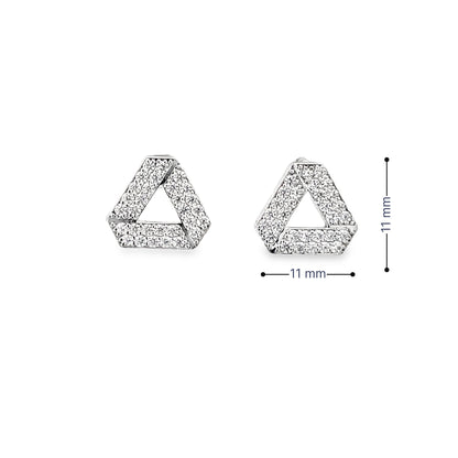 PRISM EDGE SILVER STUDS