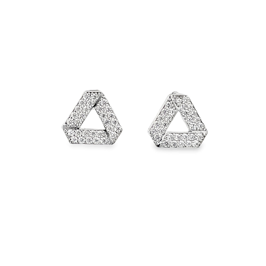 PRISM EDGE SILVER STUDS