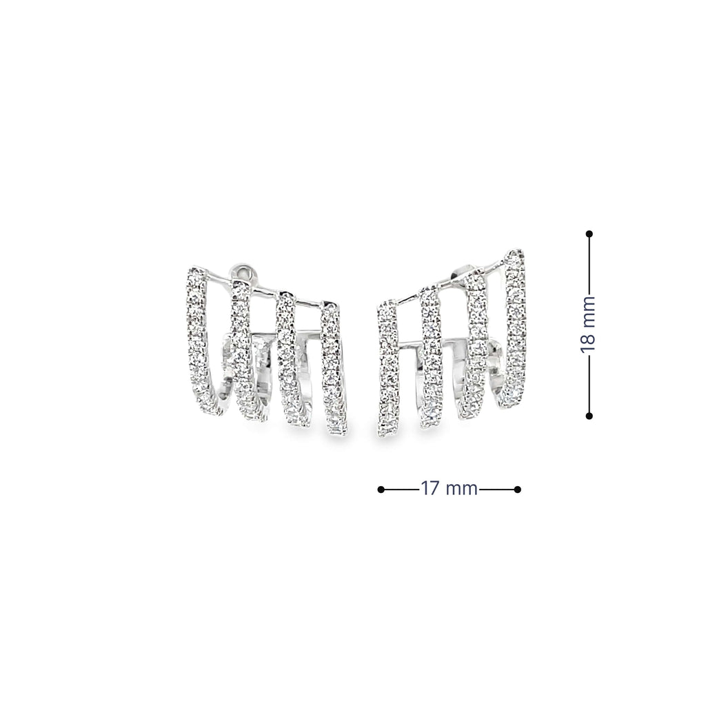 GLINT GRID SILVER EARRINGS