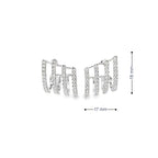 GLINT GRID SILVER EARRINGS