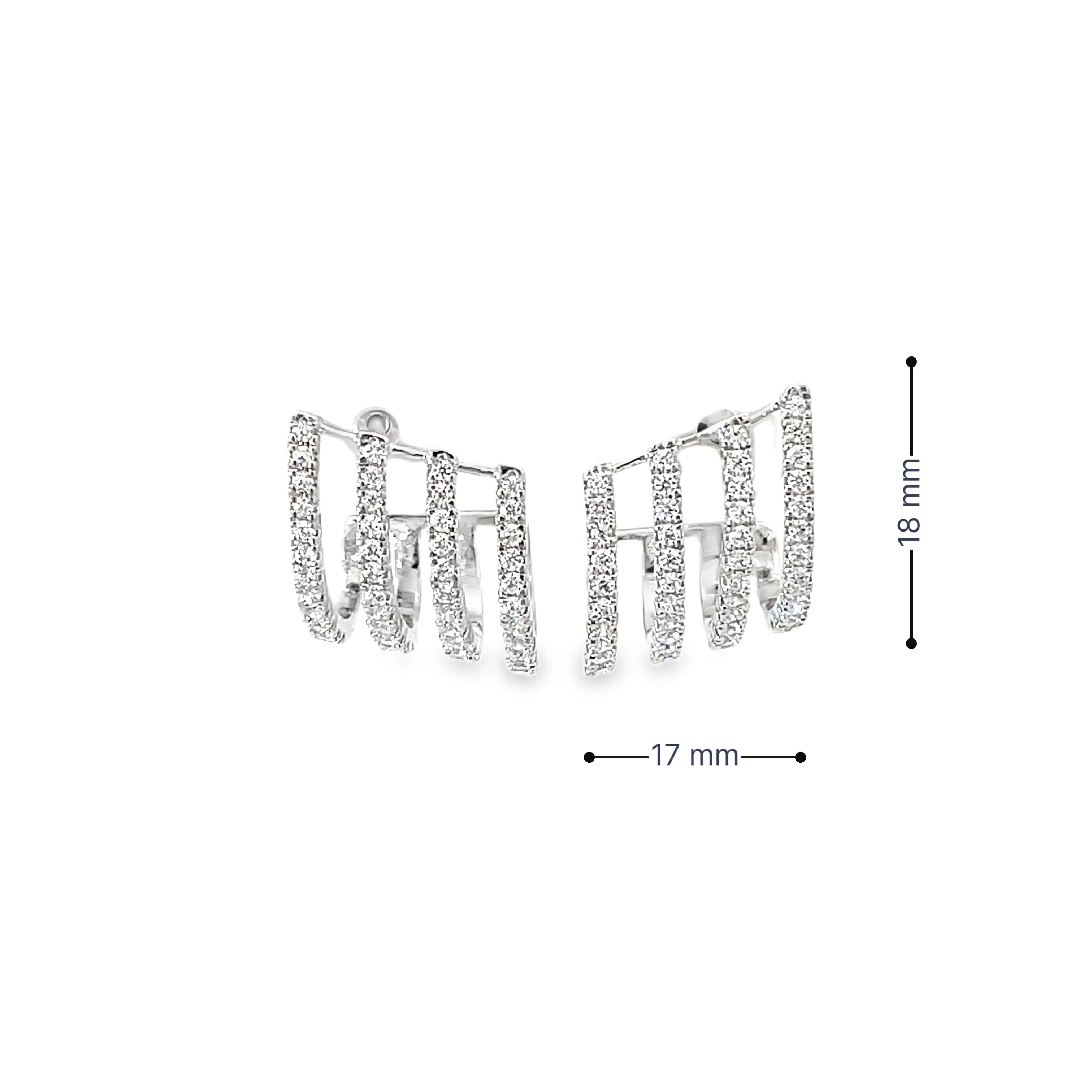 GLINT GRID SILVER EARRINGS