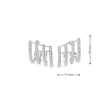 GLINT GRID SILVER EARRINGS