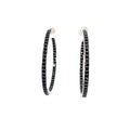 BLACKOUT BLAZE SILVER HOOPS