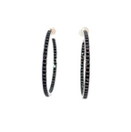 BLACKOUT BLAZE SILVER HOOPS