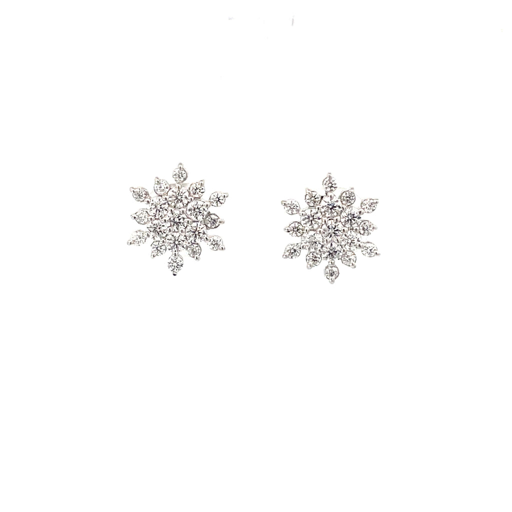 FROST BLOOM SILVER EARRINGS