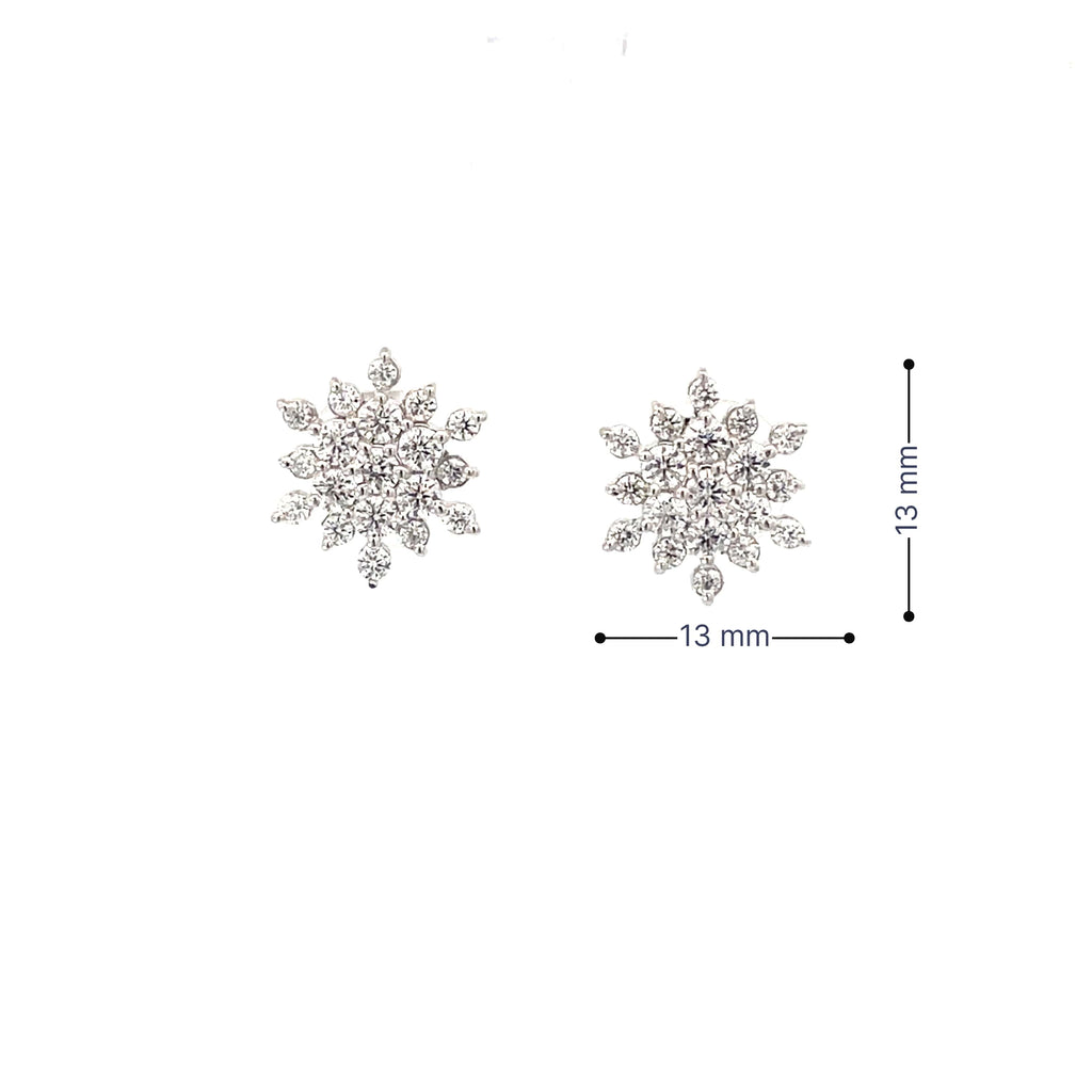 FROST BLOOM SILVER EARRINGS