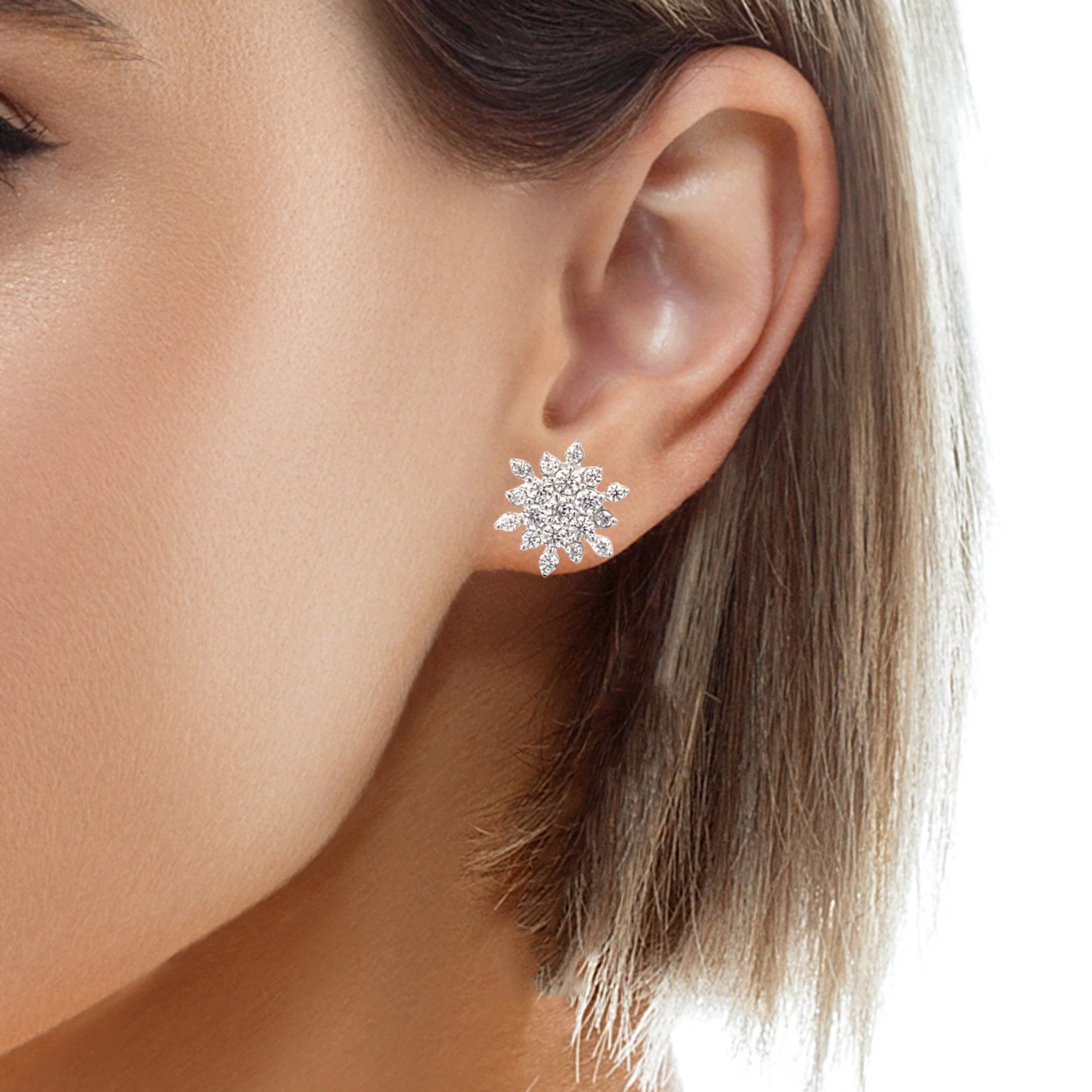 FROST BLOOM SILVER EARRINGS