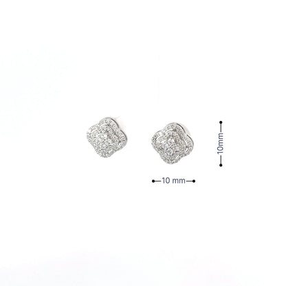 LUMINA BLOOM SILVER STUD EARRINGS