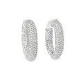 GLIMMER HOOP SILVER EARRINGS