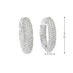 GLIMMER HOOP SILVER EARRINGS