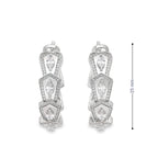 GEOMETRIC MARQUISE SILVER HOOPS