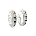 NOIR GLAM SILVER HOOPS