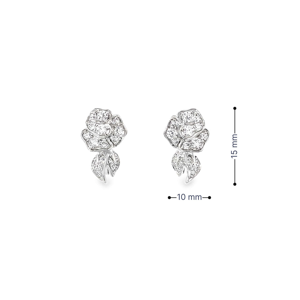ROSE BLISS SILVER STUDS