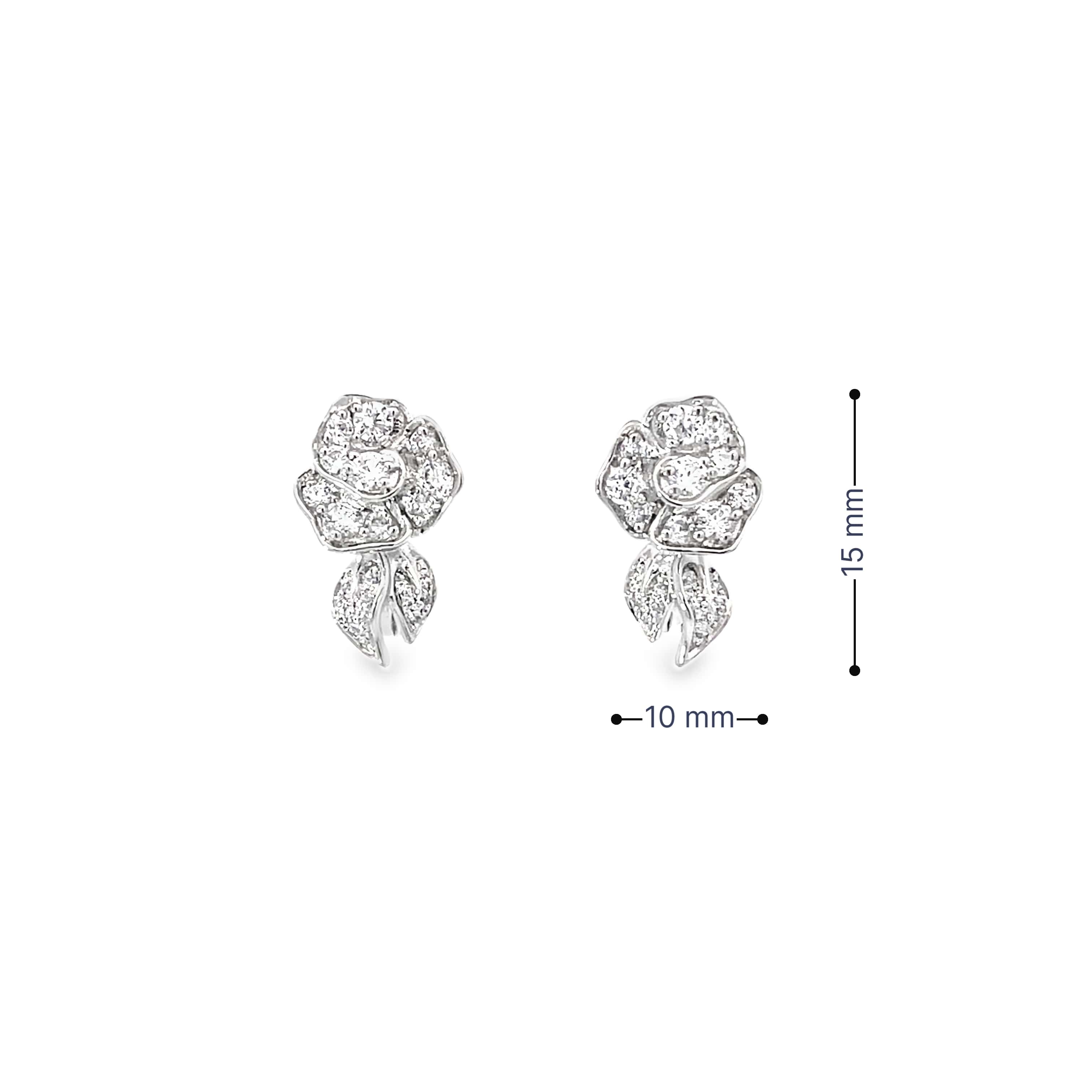 ROSE BLISS SILVER STUDS