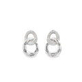 TWISTED GLAM SILVER EARRINGS