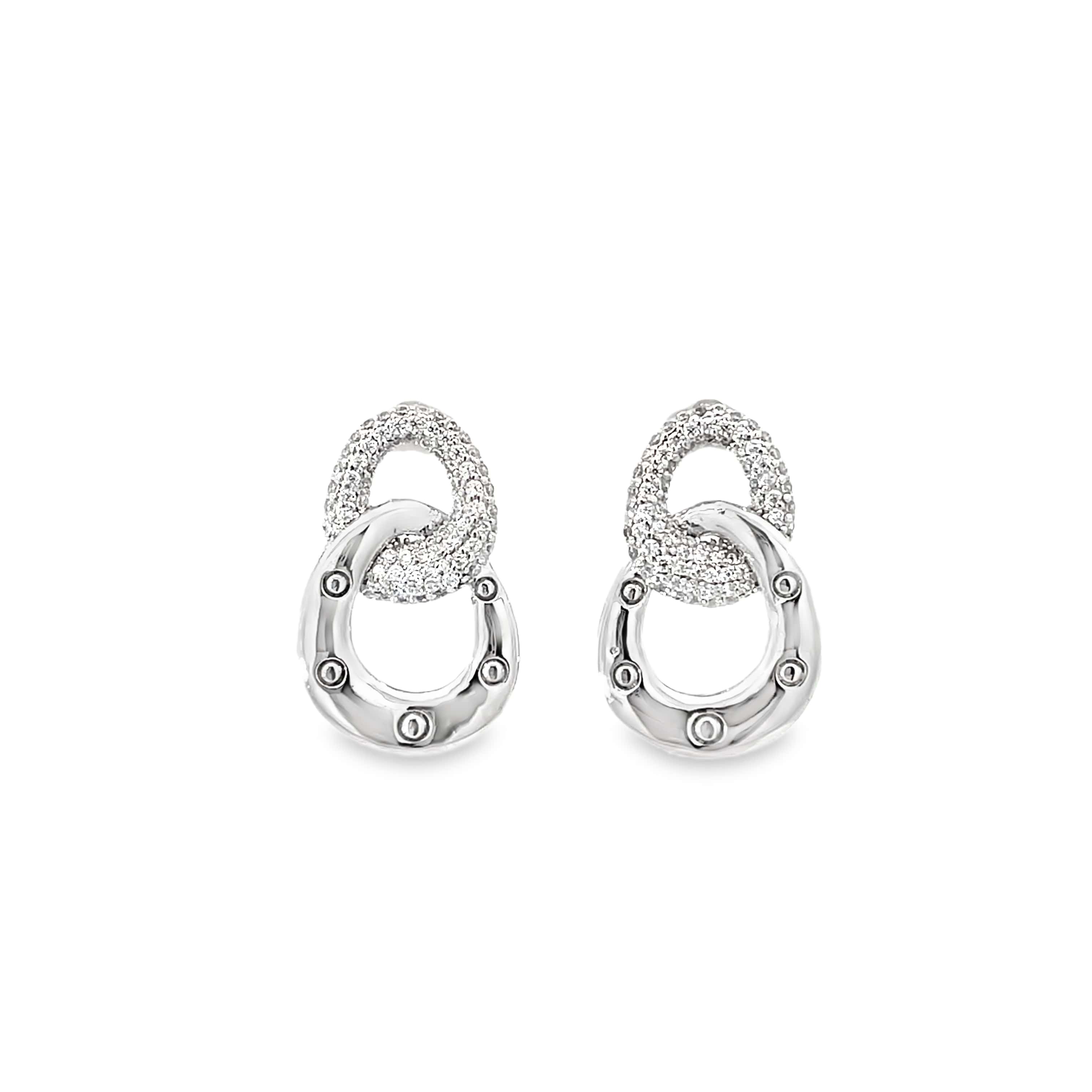 TWISTED GLAM SILVER EARRINGS