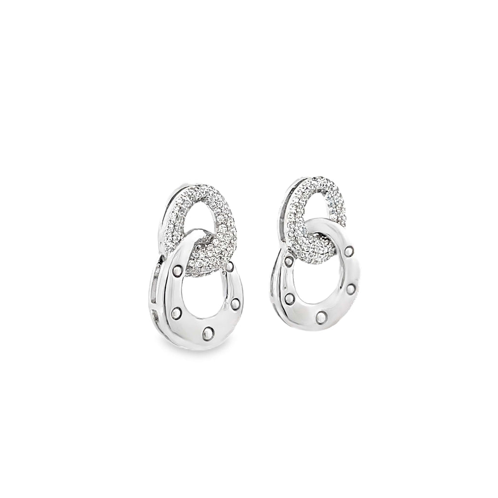 TWISTED GLAM SILVER EARRINGS