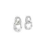 TWISTED GLAM SILVER EARRINGS