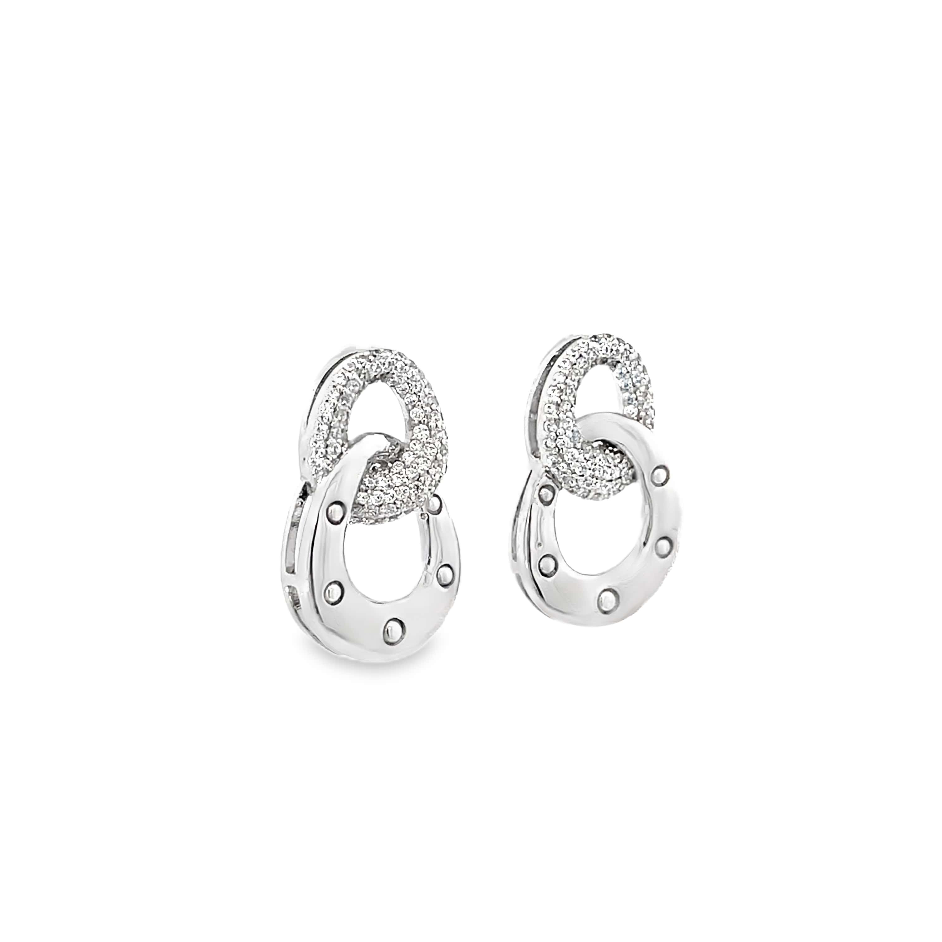 TWISTED GLAM SILVER EARRINGS