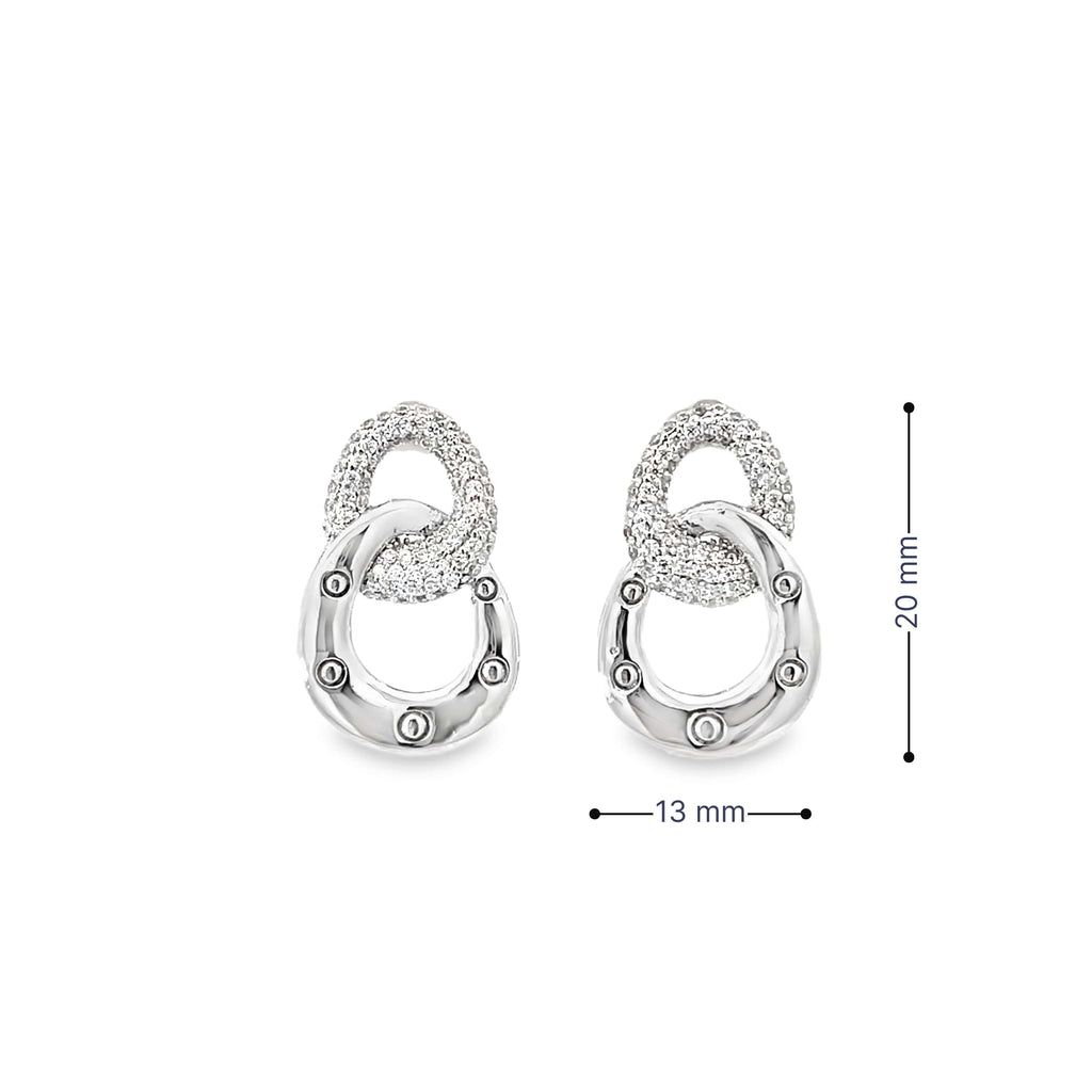 TWISTED GLAM SILVER EARRINGS