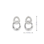 TWISTED GLAM SILVER EARRINGS