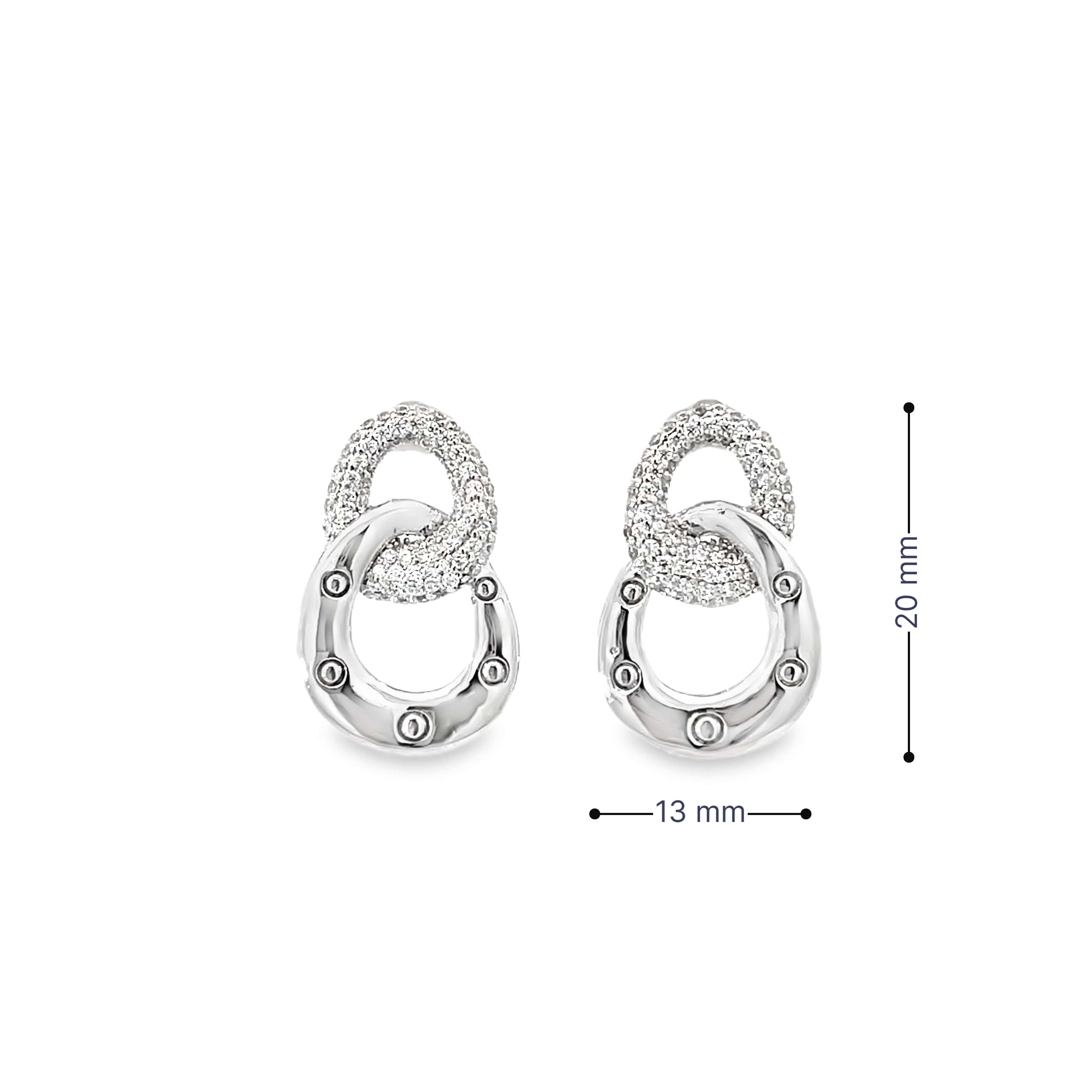 TWISTED GLAM SILVER EARRINGS